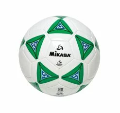 Flash Sale 🥰 Mikasa Size 4 Deluxe Cushioned Soccer Ball, Ages 8 To 12, 25 Inch Diameter, White/Green 👏