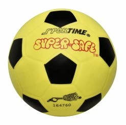 Hot Sale 💯 Sportime Super-Safe Soccer Ball, 6 Inches, Yellow And Black 👏