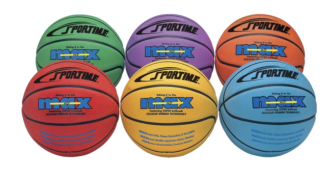 Best deal ⭐ Sportime Max Junior 🏀 Basketballs, 27 Inches, Multiple Colors, Set Of 6 ✔️
