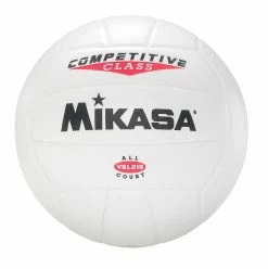 Promo 😉 Mikasa VSL215 Competitive Class Volleyball, Size 5, White ⭐