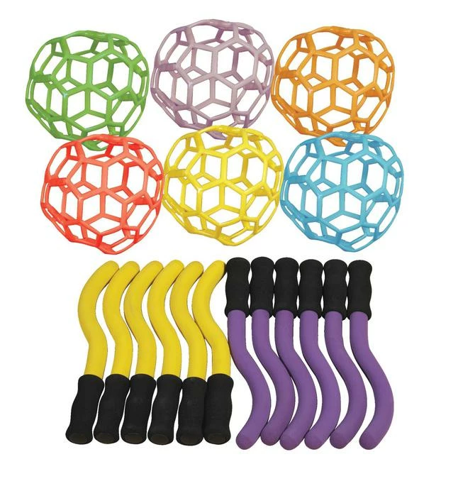 Cheap 𧨠Sportime RubberFlex GrabBalls And Katch-N-Throws, Set Of 18 βοΈ