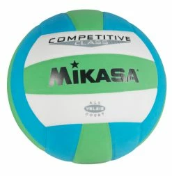 Promo 🎁 Mikasa VSL215 Competitive Class Volleyball, Size 5, Green/Blue/White ✔️