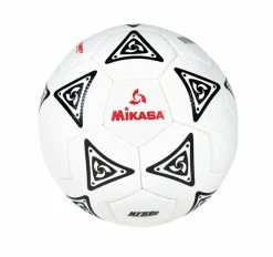 Promo 🧨 Mikasa Size 4 La Estrella Plus Soccer Ball, Ages 8 To 12, 25 Inch Diameter, White/Black 🔔