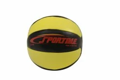 Hot Sale 🤩 Sportime Strength Medicine Ball, 2 Pounds, 6 Inches, Yellow And Black 😀