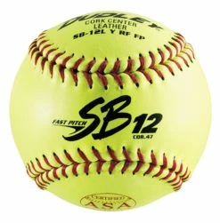 Best Sale ✔️ Dudley SB12L Fast Pitch Leather 🥎 Softball, 12 Inches, Neon Yellow 🌟