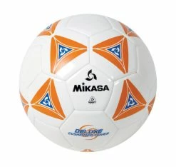 Coupon ❤️ Mikasa Size 5 Deluxe Cushioned Soccer Ball, Ages 12 And Up, 27 Inch Diameter, White/Orange 🛒