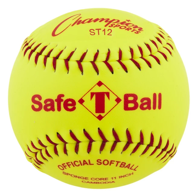 Best Pirce β¨ Champion Sports Champion Safety π₯ Softball, 12 Inches, Yellow, Pack Of 12 β€οΈ