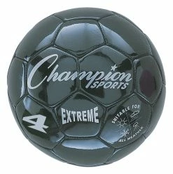 Best deal 🎁 Champion Sports Extreme Series Size 4 Soccer Ball, Black 🔔