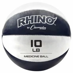 Brand new 🛒 Champion Sports Rhino Leather Medicine Ball, 10 Pounds, Navy/White ✨