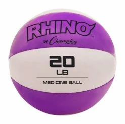 Cheap 💯 Champion Sports Rhino Leather Medicine Ball, 20 Pounds, Purple/White ❤️