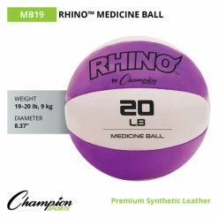 Cheap 💯 Champion Sports Rhino Leather Medicine Ball, 20 Pounds, Purple/White ❤️ -Wilson shop 2096707 B ecommfullsize